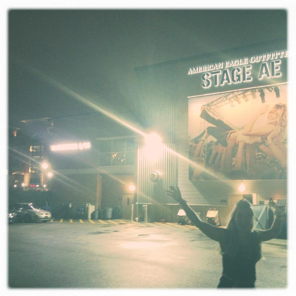 Outside at Stage AE, post show.